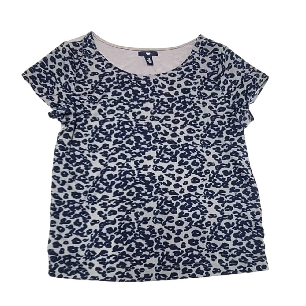 Gap Factory Cheeta print mixed media blouse women's medium